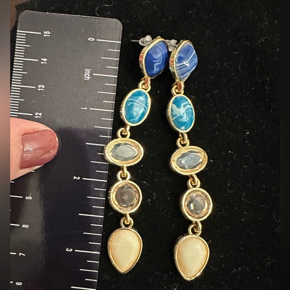 Nordstrom Mixed Stone Linear Drop Earrings - Picture 5 of 6